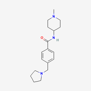 molecular formula C18H27N3O B4489325 N-(1-methyl-4-piperidinyl)-4-(1-pyrrolidinylmethyl)benzamide 