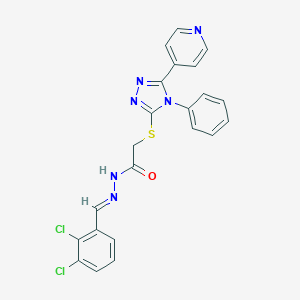 molecular formula C22H16Cl2N6OS B448933 N'-(2,3-dichlorobenzylidene)-2-{[4-phenyl-5-(4-pyridinyl)-4H-1,2,4-triazol-3-yl]sulfanyl}acetohydrazide 