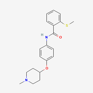 N-{4-[(1-methyl-4-piperidinyl)oxy]phenyl}-2-(methylthio)benzamide