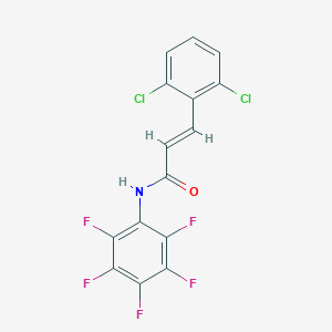 (2E)-3-(2,6-dichlorophenyl)-N-(pentafluorophenyl)prop-2-enamide