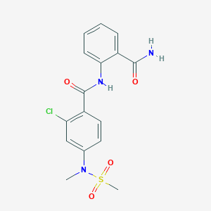 N-[2-(aminocarbonyl)phenyl]-2-chloro-4-[methyl(methylsulfonyl)amino]benzamide