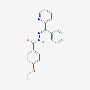 molecular formula C21H19N3O2 B448937 4-ethoxy-N'-[phenyl(2-pyridinyl)methylene]benzohydrazide 