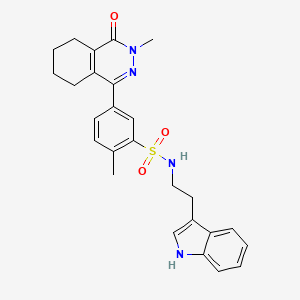 N-[2-(1H-indol-3-yl)ethyl]-2-methyl-5-(3-methyl-4-oxo-3,4,5,6,7,8-hexahydrophthalazin-1-yl)benzenesulfonamide