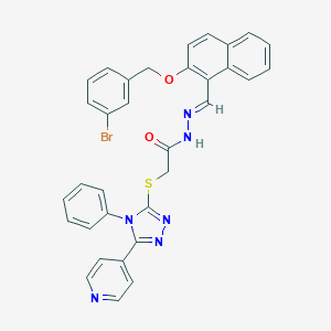 N'-({2-[(3-bromobenzyl)oxy]-1-naphthyl}methylene)-2-{[4-phenyl-5-(4-pyridinyl)-4H-1,2,4-triazol-3-yl]sulfanyl}acetohydrazide