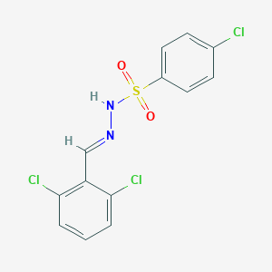 molecular formula C13H9Cl3N2O2S B448942 4-chloro-N'-(2,6-dichlorobenzylidene)benzenesulfonohydrazide 