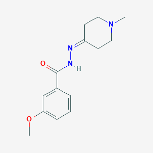 3-methoxy-N'-(1-methyl-4-piperidinylidene)benzohydrazide