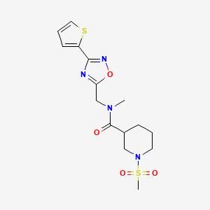 1-METHANESULFONYL-N-METHYL-N-{[3-(THIOPHEN-2-YL)-1,2,4-OXADIAZOL-5-YL]METHYL}PIPERIDINE-3-CARBOXAMIDE