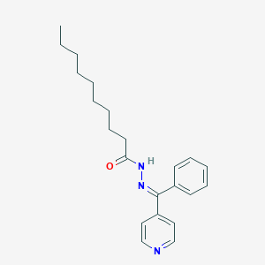 molecular formula C22H29N3O B448947 N'-[phenyl(4-pyridinyl)methylene]decanohydrazide 