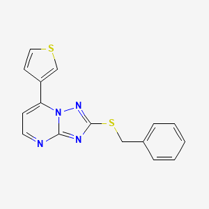 2-(BENZYLSULFANYL)-7-(THIOPHEN-3-YL)-[1,2,4]TRIAZOLO[1,5-A]PYRIMIDINE