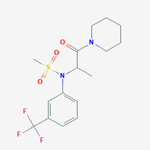 N-[1-methyl-2-oxo-2-(1-piperidinyl)ethyl]-N-[3-(trifluoromethyl)phenyl]methanesulfonamide