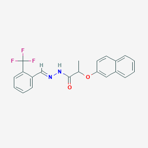 molecular formula C21H17F3N2O2 B448950 2-(2-naphthyloxy)-N'-[2-(trifluoromethyl)benzylidene]propanohydrazide 