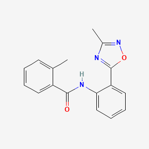 2-methyl-N-[2-(3-methyl-1,2,4-oxadiazol-5-yl)phenyl]benzamide