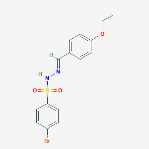 molecular formula C15H15BrN2O3S B448951 4-bromo-N'-(4-ethoxybenzylidene)benzenesulfonohydrazide 