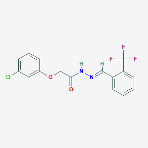 molecular formula C16H12ClF3N2O2 B448952 2-(3-chlorophenoxy)-N'-[2-(trifluoromethyl)benzylidene]acetohydrazide 