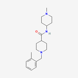 1-[(2-methylphenyl)methyl]-N-(1-methylpiperidin-4-yl)piperidine-4-carboxamide