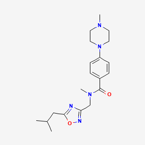 N-[(5-isobutyl-1,2,4-oxadiazol-3-yl)methyl]-N-methyl-4-(4-methylpiperazin-1-yl)benzamide