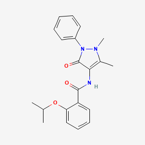 molecular formula C21H23N3O3 B4489551 N-(1,5-dimethyl-3-oxo-2-phenyl-2,3-dihydro-1H-pyrazol-4-yl)-2-isopropoxybenzamide 