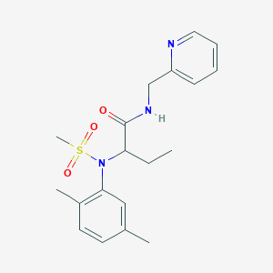 2-[(2,5-dimethylphenyl)(methylsulfonyl)amino]-N-(2-pyridinylmethyl)butanamide