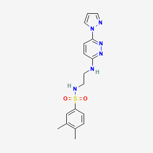 3,4-dimethyl-N-(2-{[6-(1H-pyrazol-1-yl)-3-pyridazinyl]amino}ethyl)benzenesulfonamide