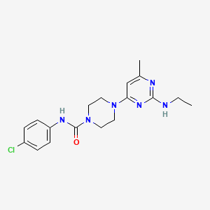 N-(4-chlorophenyl)-4-[2-(ethylamino)-6-methylpyrimidin-4-yl]piperazine-1-carboxamide