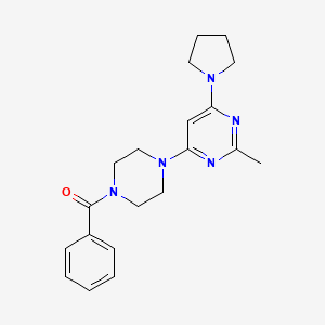 4-(4-Benzoylpiperazin-1-YL)-2-methyl-6-(pyrrolidin-1-YL)pyrimidine