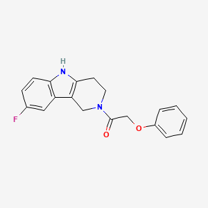 molecular formula C19H17FN2O2 B4489599 1-(8-fluoro-1,3,4,5-tetrahydro-2H-pyrido[4,3-b]indol-2-yl)-2-phenoxyethanone 