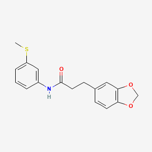 3-(2H-1,3-BENZODIOXOL-5-YL)-N-[3-(METHYLSULFANYL)PHENYL]PROPANAMIDE