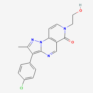 3-(4-chlorophenyl)-7-(2-hydroxyethyl)-2-methylpyrazolo[1,5-a]pyrido[3,4-e]pyrimidin-6(7H)-one