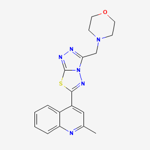 2-Methyl-4-[3-(morpholin-4-ylmethyl)[1,2,4]triazolo[3,4-b][1,3,4]thiadiazol-6-yl]quinoline