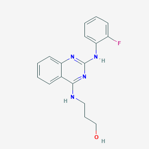 3-({2-[(2-fluorophenyl)amino]-4-quinazolinyl}amino)-1-propanol