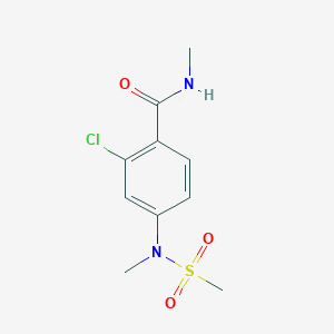 molecular formula C10H13ClN2O3S B4489660 2-CHLORO-N-METHYL-4-(N-METHYLMETHANESULFONAMIDO)BENZAMIDE 