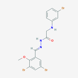 molecular formula C16H14Br3N3O2 B448967 2-(3-bromoanilino)-N'-(3,5-dibromo-2-methoxybenzylidene)acetohydrazide 