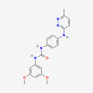 molecular formula C20H21N5O3 B4489694 N-(3,5-dimethoxyphenyl)-N'-{4-[(6-methyl-3-pyridazinyl)amino]phenyl}urea 