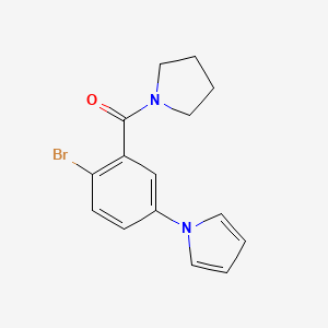 molecular formula C15H15BrN2O B4489709 1-[4-bromo-3-(1-pyrrolidinylcarbonyl)phenyl]-1H-pyrrole 