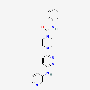 molecular formula C20H21N7O B4489718 N-phenyl-4-[6-(3-pyridinylamino)-3-pyridazinyl]-1-piperazinecarboxamide 