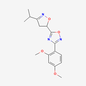 3-(2,4-dimethoxyphenyl)-5-(3-isopropyl-4,5-dihydro-5-isoxazolyl)-1,2,4-oxadiazole