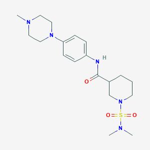 1-(dimethylsulfamoyl)-N-[4-(4-methylpiperazin-1-yl)phenyl]piperidine-3-carboxamide