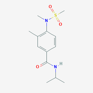 molecular formula C13H20N2O3S B4489733 3-METHYL-4-(N-METHYLMETHANESULFONAMIDO)-N-(PROPAN-2-YL)BENZAMIDE 