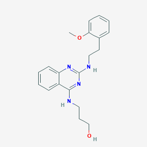 3-[(2-{[2-(2-methoxyphenyl)ethyl]amino}-4-quinazolinyl)amino]-1-propanol