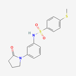 molecular formula C17H18N2O3S2 B4489760 4-(METHYLSULFANYL)-N-[3-(2-OXOPYRROLIDIN-1-YL)PHENYL]BENZENE-1-SULFONAMIDE 