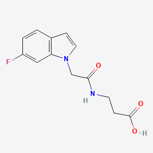 molecular formula C13H13FN2O3 B4489774 3-{[2-(6-fluoro-1H-indol-1-yl)acetyl]amino}propanoic acid 