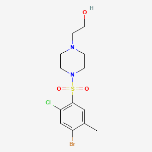 2-{4-[(4-bromo-2-chloro-5-methylphenyl)sulfonyl]-1-piperazinyl}ethanol