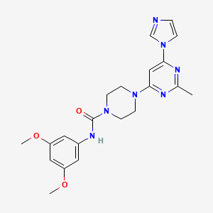 N-(3,5-dimethoxyphenyl)-4-[6-(1H-imidazol-1-yl)-2-methyl-4-pyrimidinyl]-1-piperazinecarboxamide