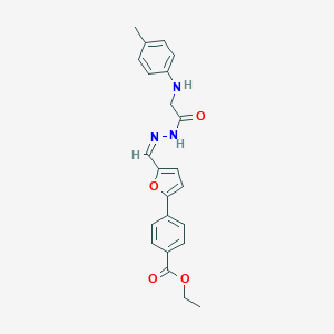 Ethyl 4-{5-[2-(4-toluidinoacetyl)carbohydrazonoyl]-2-furyl}benzoate