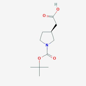 molecular formula C11H19NO4 B044898 (s)-2-(1-(叔丁氧羰基)吡咯烷-3-基)乙酸 CAS No. 204688-61-9