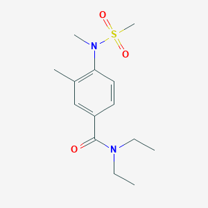 molecular formula C14H22N2O3S B4489819 N,N-DIETHYL-3-METHYL-4-(N-METHYLMETHANESULFONAMIDO)BENZAMIDE 