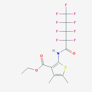 Ethyl 4,5-dimethyl-2-[(2,2,3,3,4,4,5,5,5-nonafluoropentanoyl)amino]-3-thiophenecarboxylate