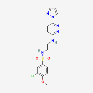 3-chloro-4-methoxy-N-(2-{[6-(1H-pyrazol-1-yl)-3-pyridazinyl]amino}ethyl)benzenesulfonamide