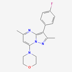 4-[3-(4-Fluorophenyl)-2,5-dimethylpyrazolo[1,5-a]pyrimidin-7-yl]morpholine