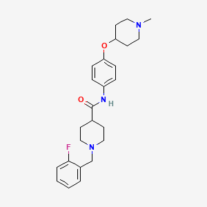 1-[(2-FLUOROPHENYL)METHYL]-N-{4-[(1-METHYLPIPERIDIN-4-YL)OXY]PHENYL}PIPERIDINE-4-CARBOXAMIDE